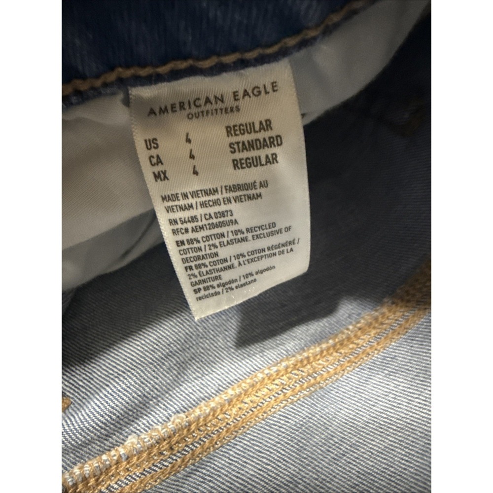 American Eagle Jeans Women's Low Rise Ultra Wide Leg Baggy Style Denim Size 4 - Picture 7 of 12